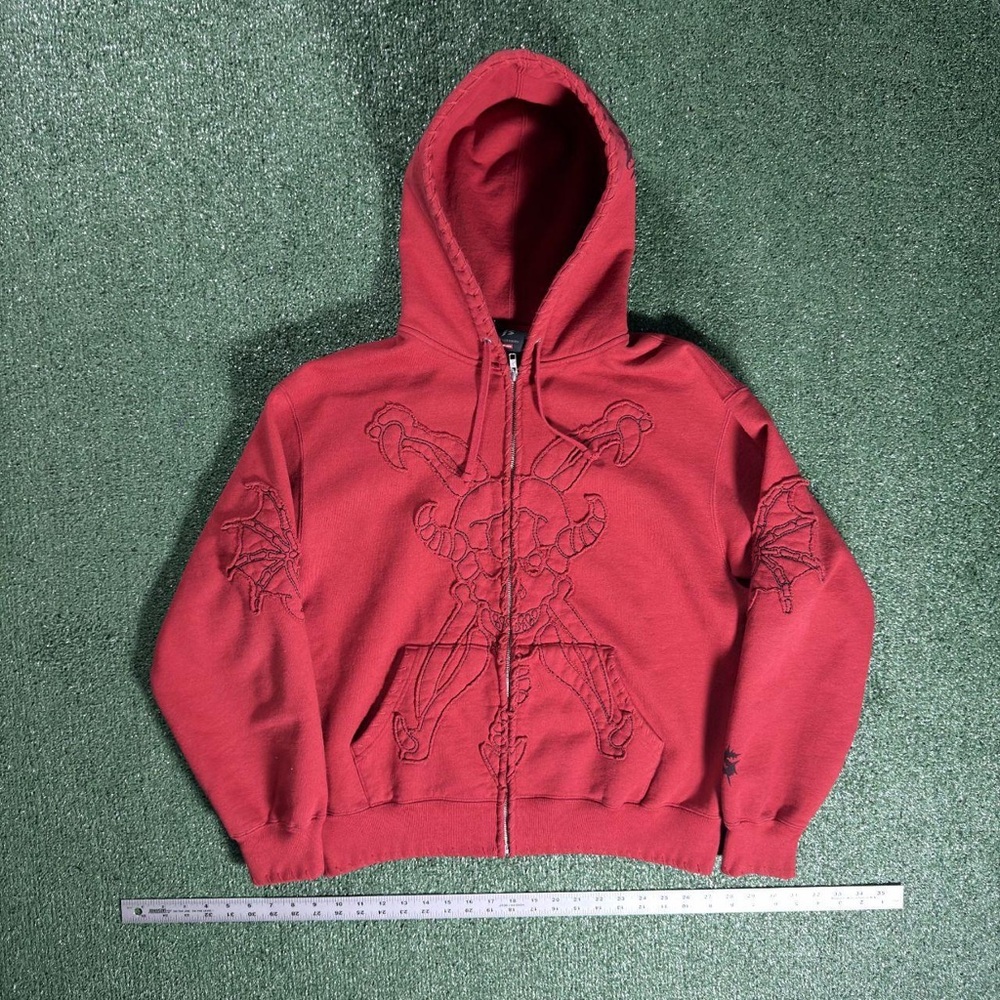 Supreme Red Jacket with Black Embroidery